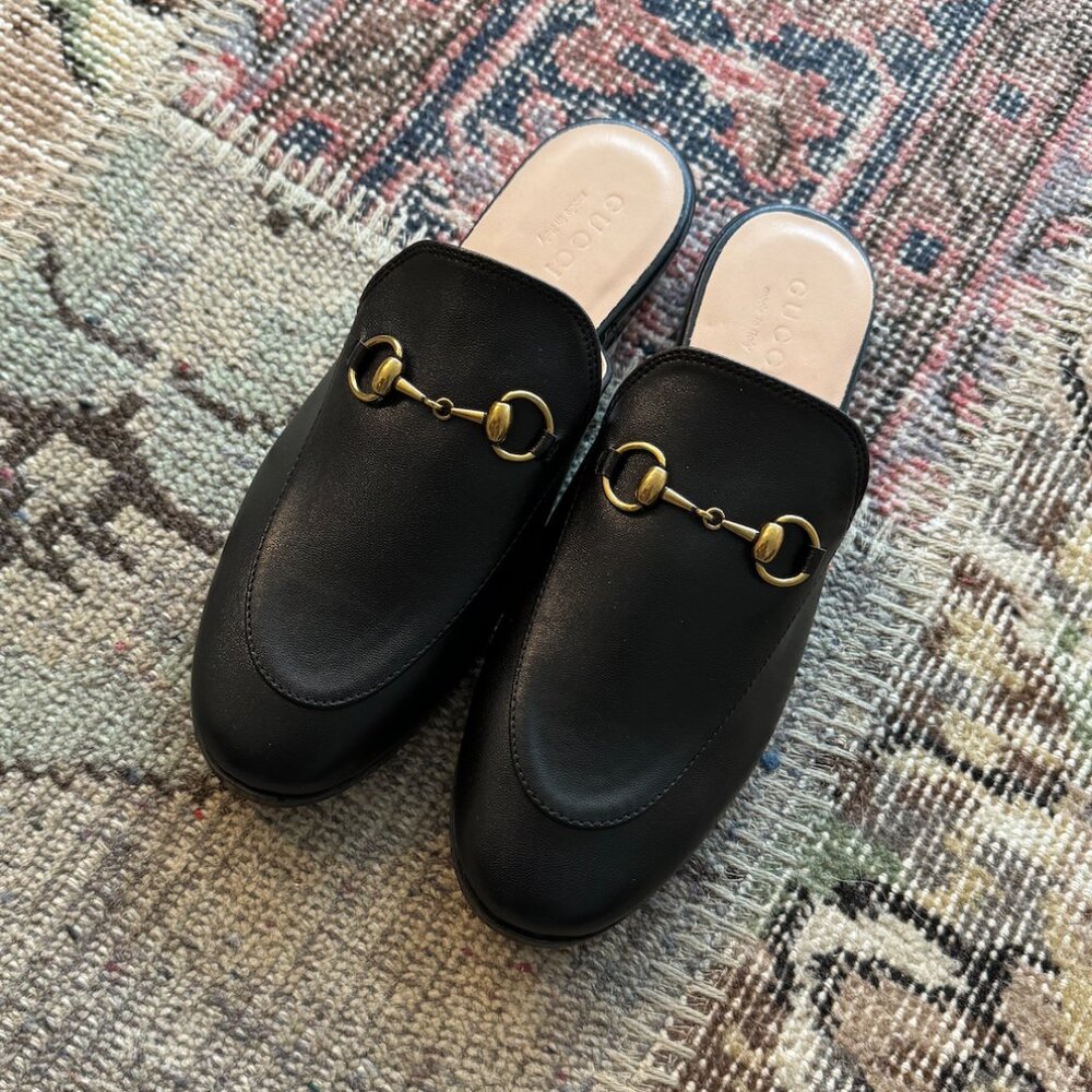 BRAND NEW BLACK GUCCI LOAFER MULES